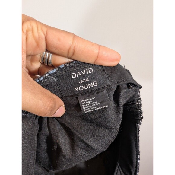 David and Young Womens Academia Preppy College Y2K Tweed Taxi Style Hat Clueless - Picture 6 of 6